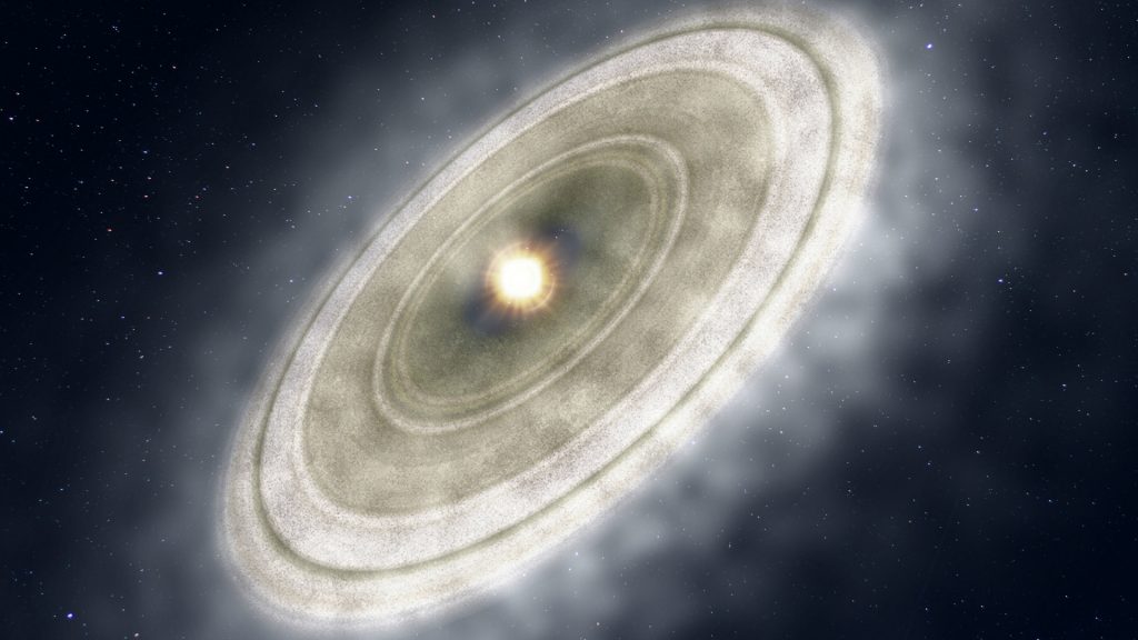 Массивный газовый диск поднимает вопросы о теории образования планет
