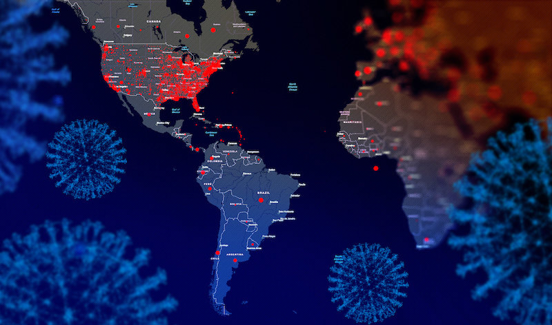 Как коронавирус распространился в Северной Америке и Европе
